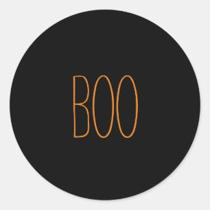 Sticker Rond Boite noir orange éffrayant manuscrit Halloween