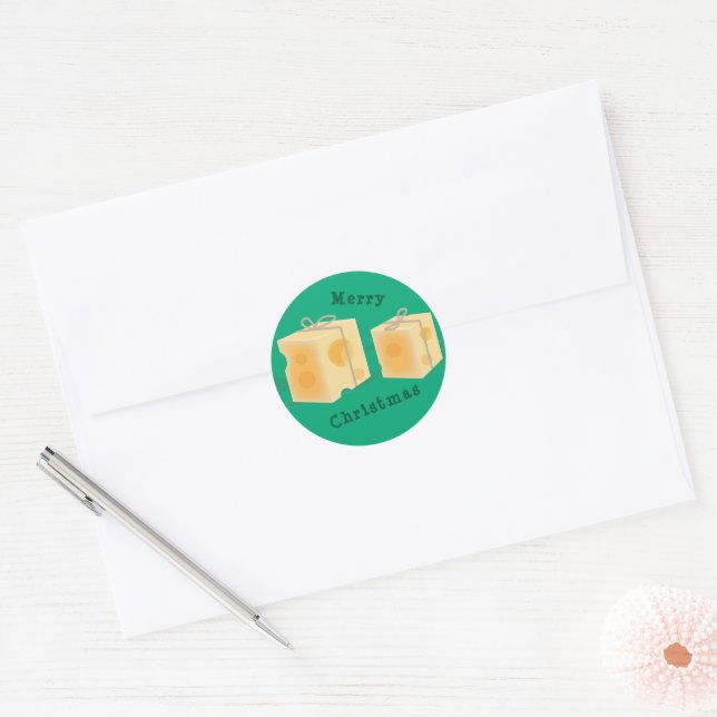 Sticker Rond Boîtes cadeaux au fromage (Enveloppe)