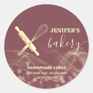 Sticker Rond Bokeh moderne boulangerie de boulangerie