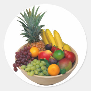 Sticker Rond Bol de fruits