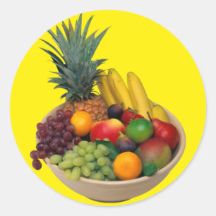 Sticker Rond Bol de fruits