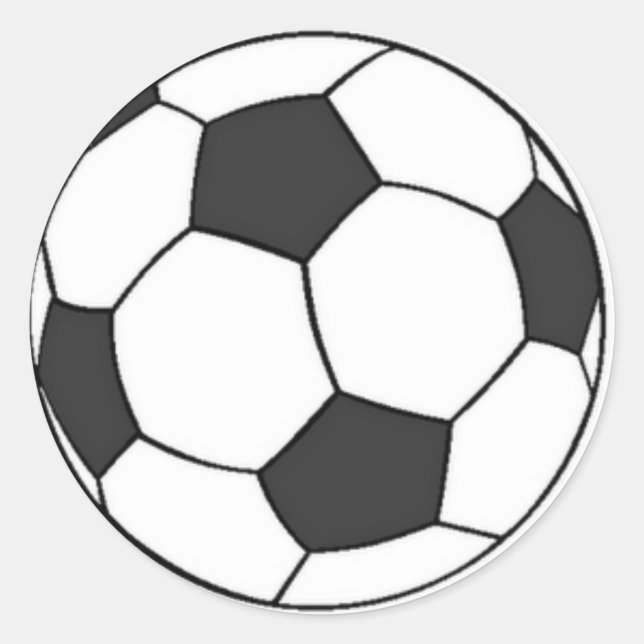 Sticker Rond Bola preta e branca (Devant)