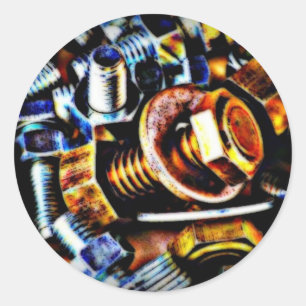 Sticker Rond Bolts Pop Art