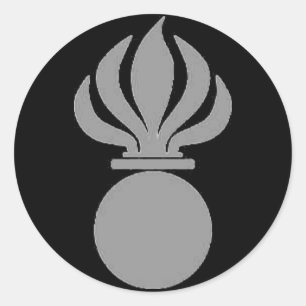 Sticker Rond Bombe à grenadier blindé (grise)