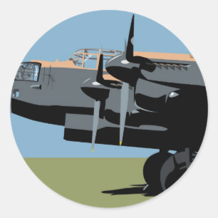 Sticker Rond Bombe Lancaster Avro