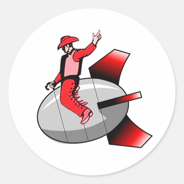 Sticker Rond Bombe nucléaire (Devant)