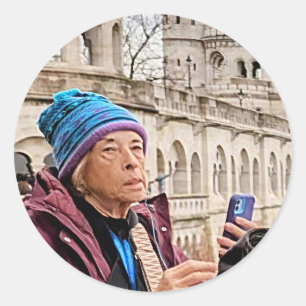 Sticker Rond bombe photo