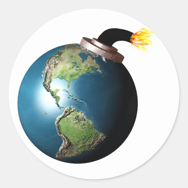 Sticker Rond bombe terrestre (Devant)