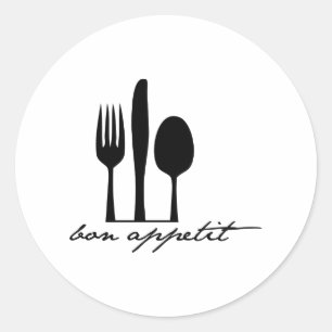 Sticker Rond Bon Appetit
