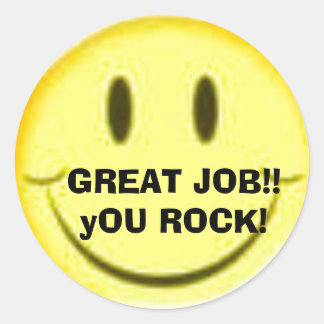 STICKER ROND BON BOULOT ! ! VOUS ROCK !