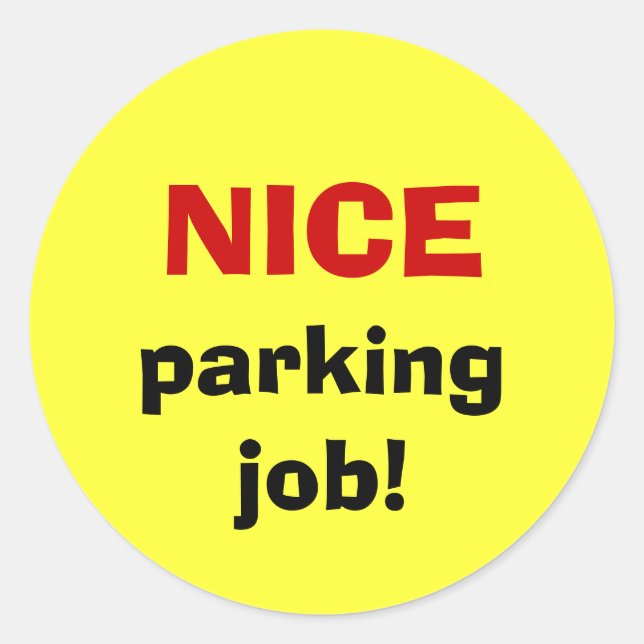 Sticker Rond BON stationnement ! (Devant)