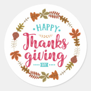 Sticker Rond Bon thanksgiving