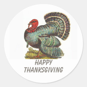 Sticker Rond Bon thanksgiving de Turquie vintage