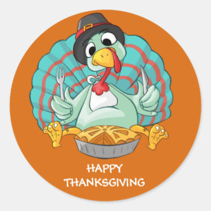 Sticker Rond Bon thanksgiving Turquie