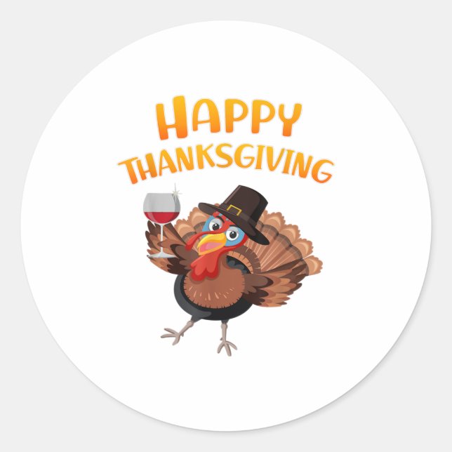 Sticker Rond Bon thanksgiving Turquie (Devant)