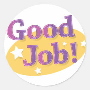 Sticker Rond Bon Travail !