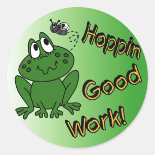 Sticker Rond Bon travail Hoppin