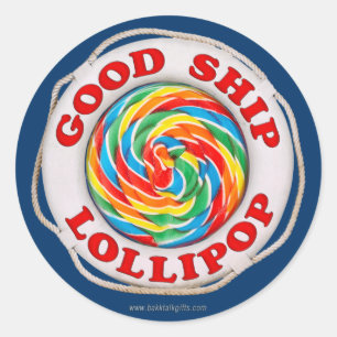 Sticker Rond Bon vaisseau Lollipop...