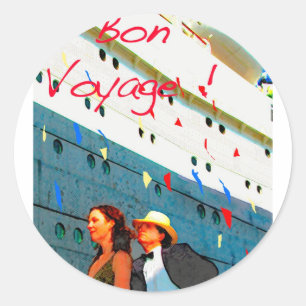Sticker Rond Bon Voyage