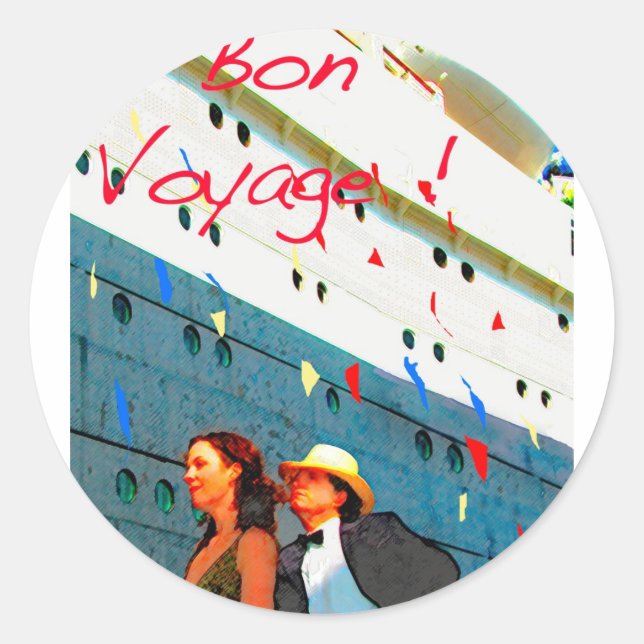 Sticker Rond Bon Voyage (Devant)