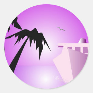 Sticker Rond Bon Voyage