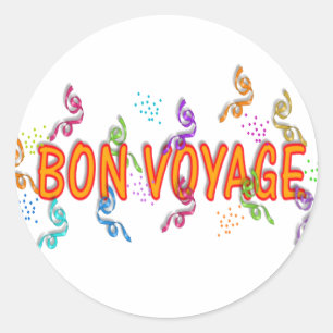Sticker Rond Bon Voyage