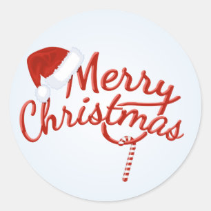 Sticker Rond Bonbon de Noël vintage