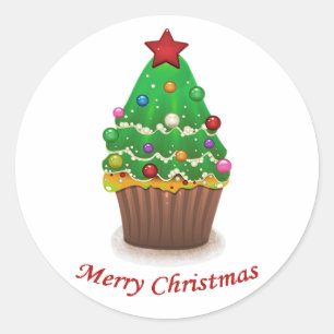 Sticker Rond Bonbons de Noël