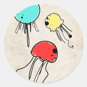 Sticker Rond Bonbons JellyFish