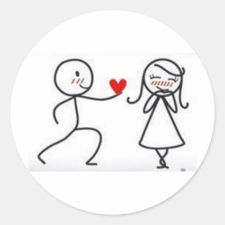 Sticker Rond bonequinhos passionnées