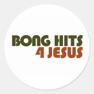Sticker Rond Bong frappe pour Jésus