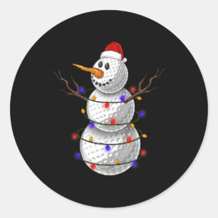 Sticker Rond Bonhomme de neige de balle de golf Éclairages de N