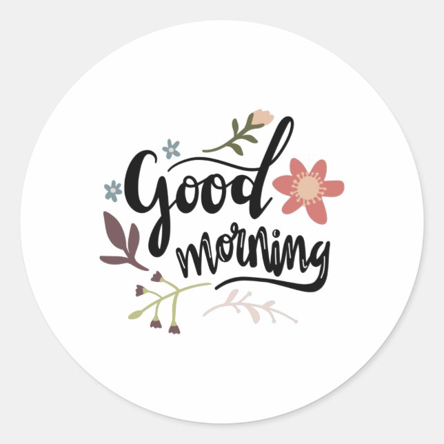 Sticker Rond Bonjour (Devant)