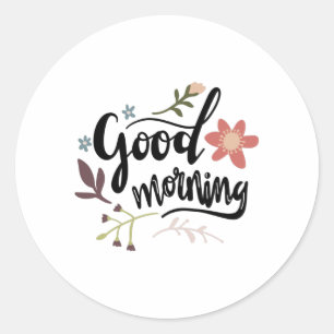 Sticker Rond Bonjour