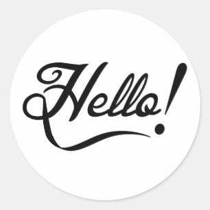 Sticker Rond Bonjour