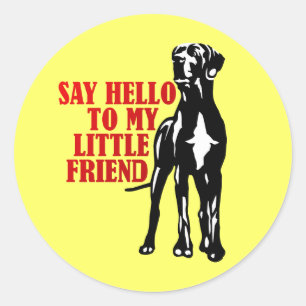 Sticker Rond bonjour à mon petit ami