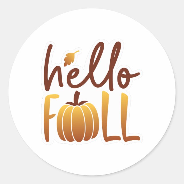 Sticker Rond Bonjour automne (Devant)