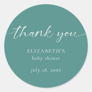 Sticker Rond Bonjour Baby shower Minimaliste Genre Neutre Boho