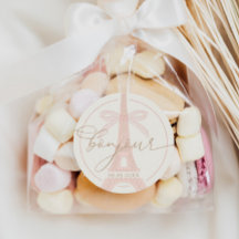 Bonjour Bébé Pink Paris Eiffel Baby Shower