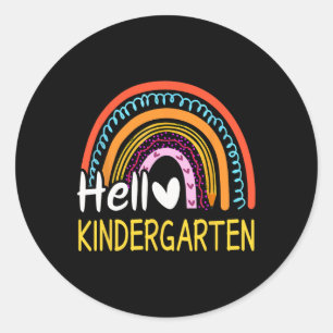 Sticker Rond Bonjour Enseignant de l'équipe de maternelle Retou