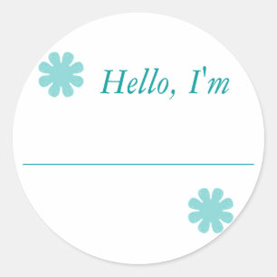 Sticker Rond "Bonjour, je suis......"