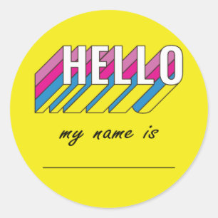 Sticker Rond Bonjour mon nom est