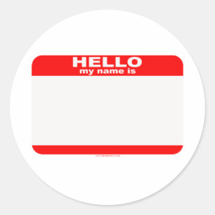 Sticker Rond Bonjour mon nom est copie VIDE