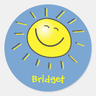 Sticker Rond Bonjour soleil