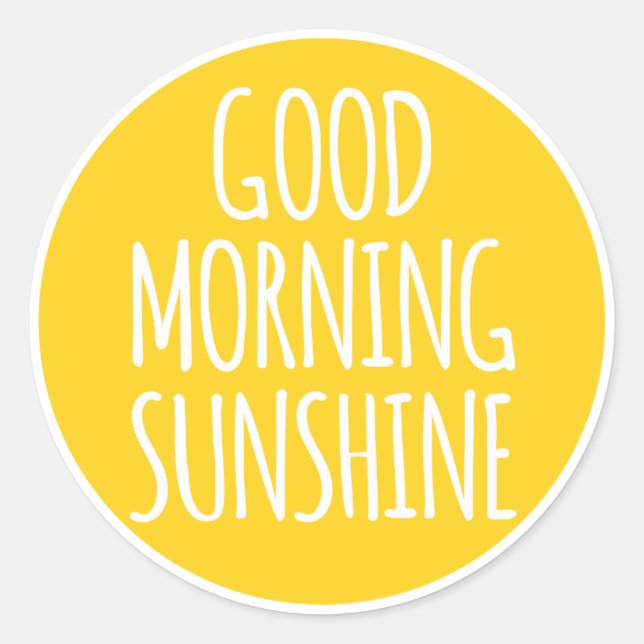 Sticker Rond Bonjour soleil (Devant)