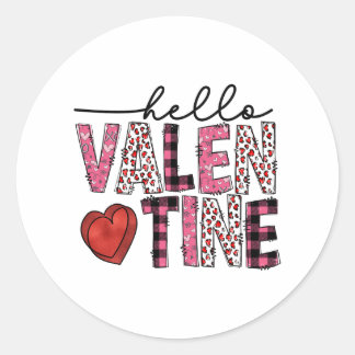 Sticker Rond Bonjour Valentine