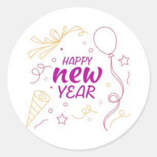 Sticker Rond Bonne année
