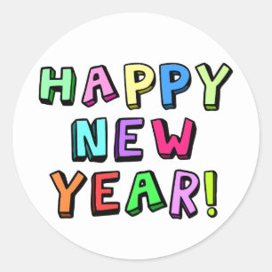 Sticker Rond Bonne année