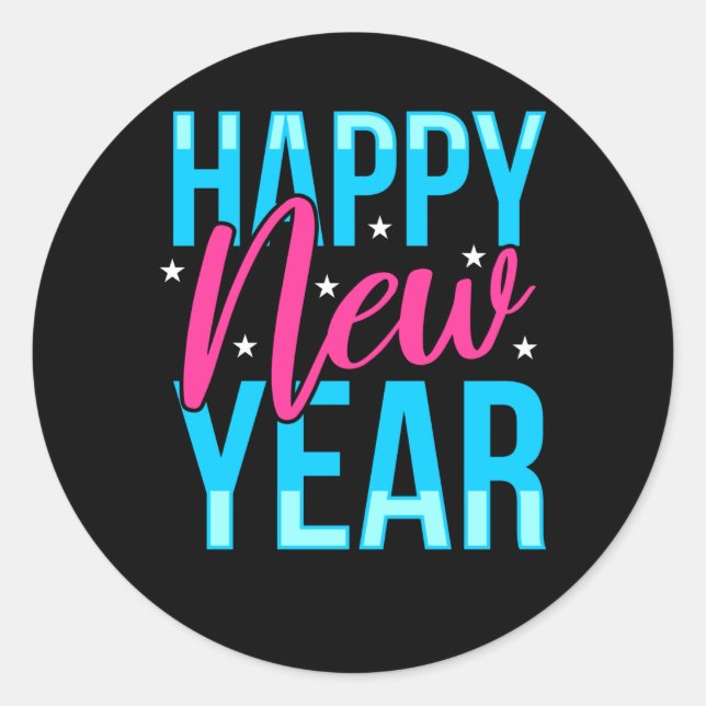 Sticker Rond Bonne année (Devant)