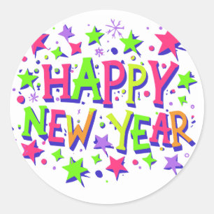 Sticker Rond Bonne année